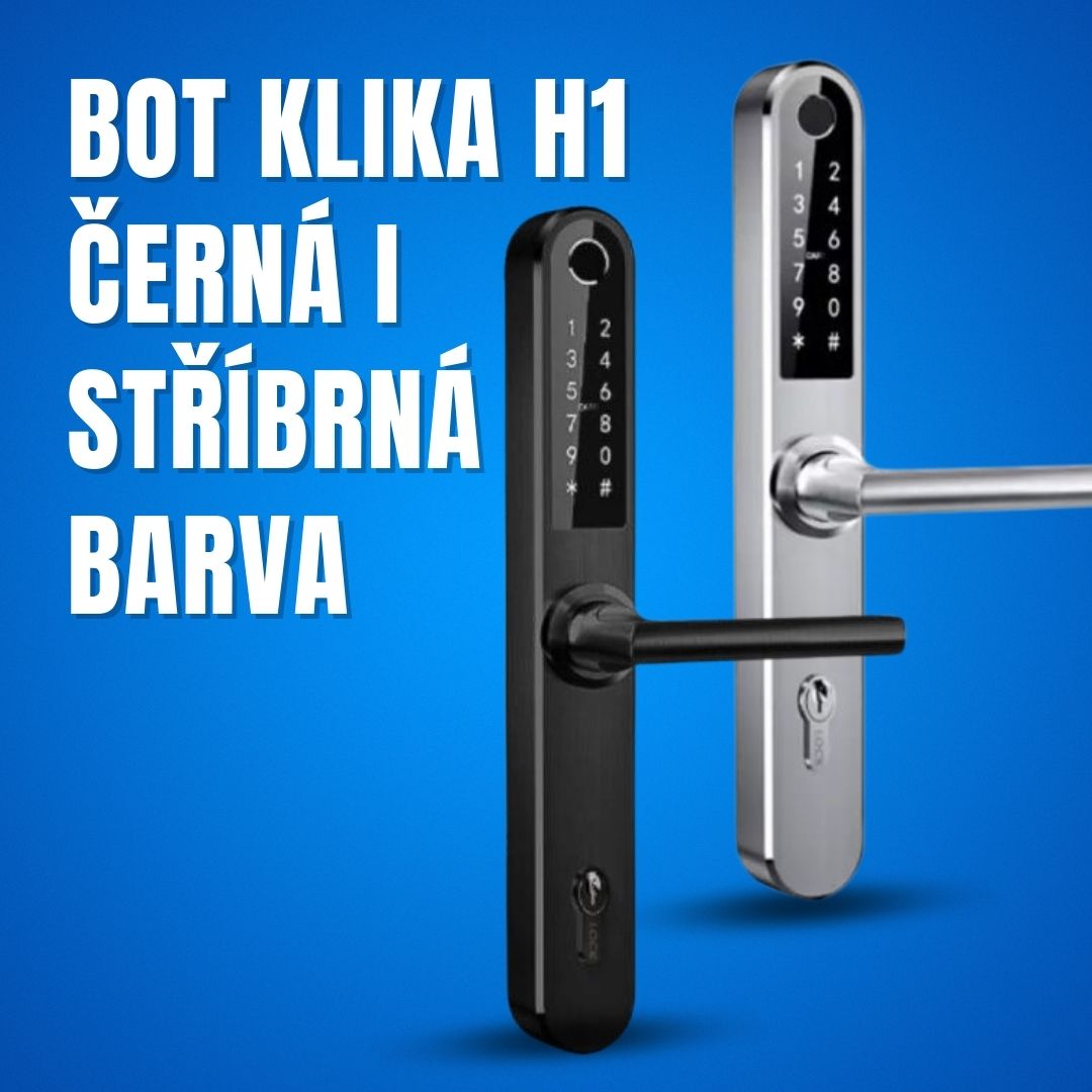 Černá a stříbrná chytrá klika H1